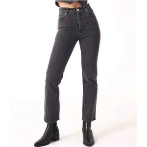 Rolla's Original High Rise Straight Black Denim Jean Women's Size 27 Boho Casual